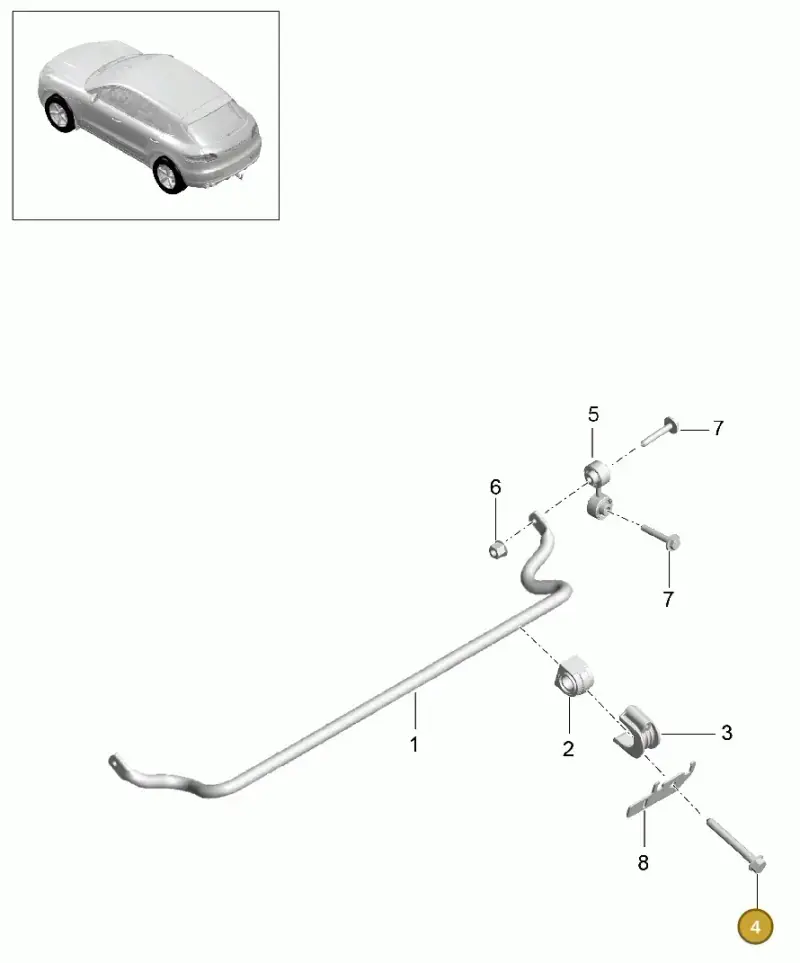 N10695701 — Porsche Macan (2013-2018) diagram p44501003, position 4