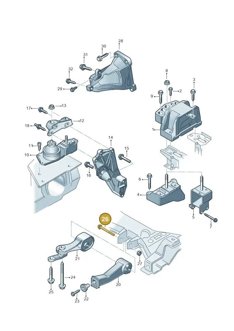 N10695901 — Volkswagen Sharan (2008-2010) diagram 244199200, position 26