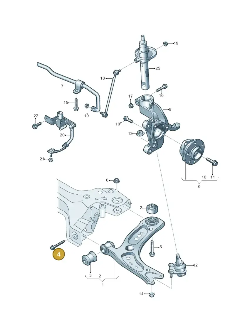 N10695901 — Volkswagen Golf 2.0 (2016-2020) diagram 746407000, position 4