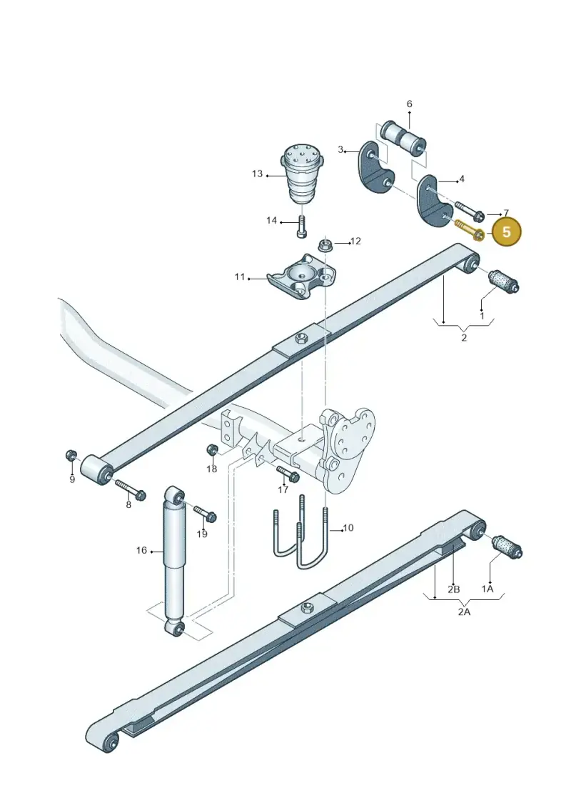 N10696901 — Volkswagen Caddy kombi (2015-2020) diagram 443511000, position 5