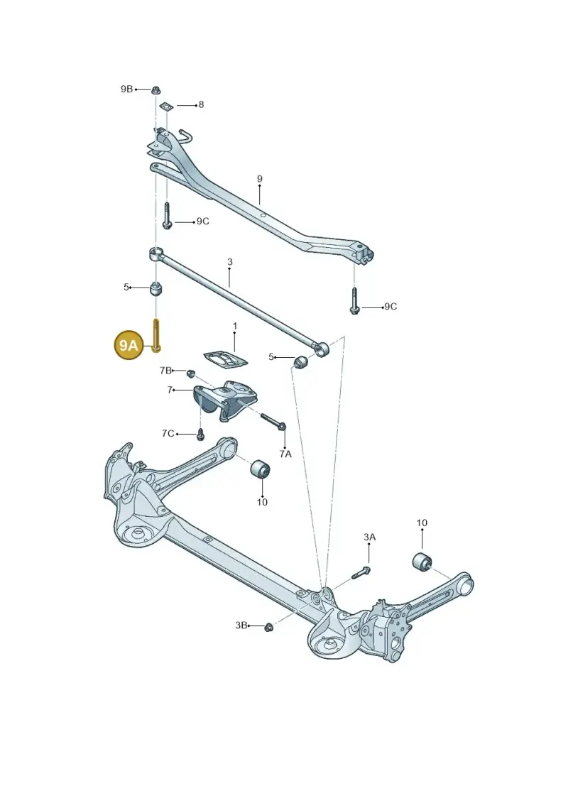 N10696901 — Volkswagen Jetta (2013-2014) diagram 692500100, position 9A
