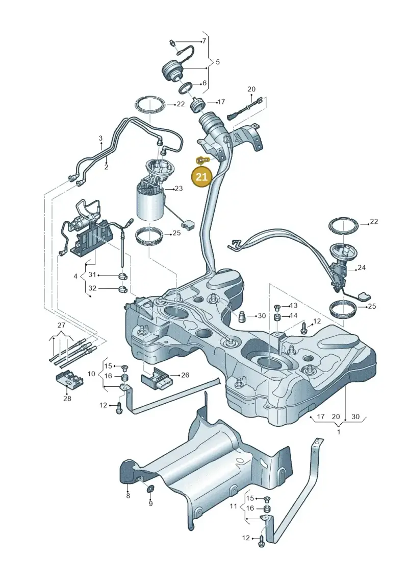 N10699801 — Volkswagen Passat estate (2023-) diagram 793201650, position 21