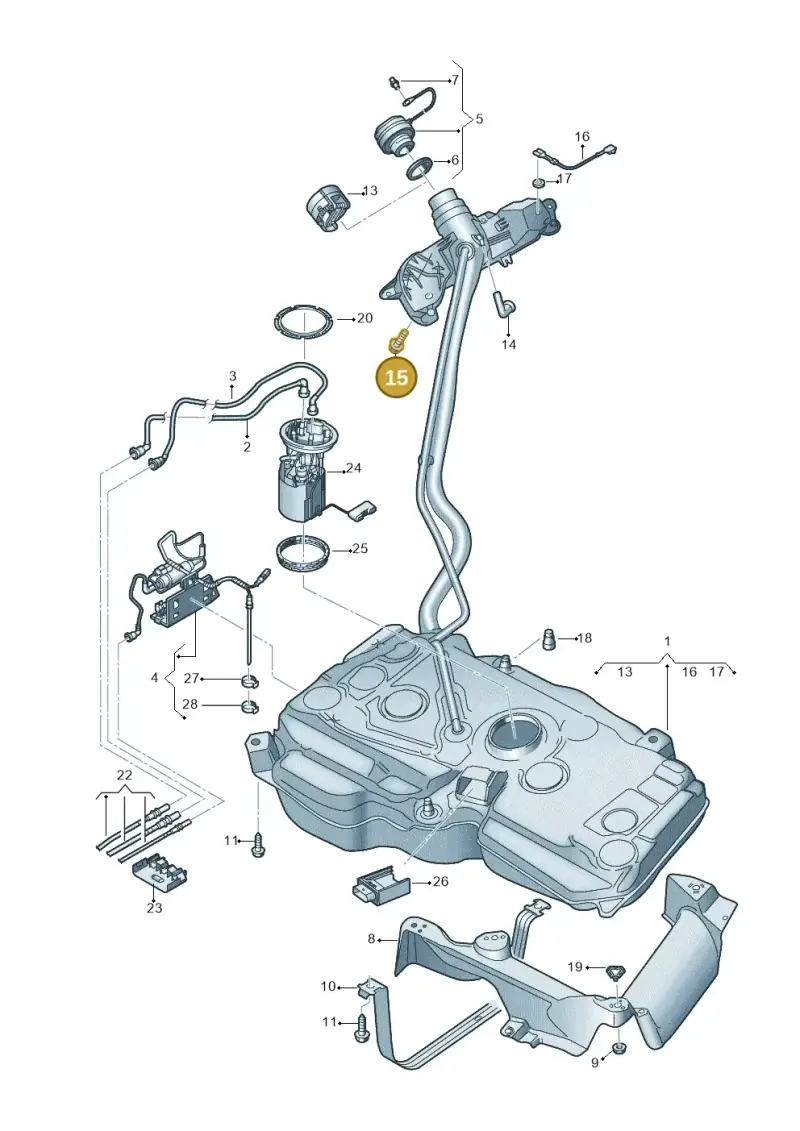 N10699801 — Volkswagen Tiguan 2.0 (2023-) diagram 869201600, position 15
