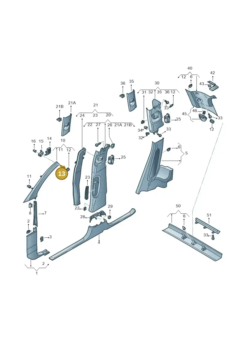 N10703301 — Audi Q7 qu. 3.0 TDI (2009-2015) diagram 493867650, position 13