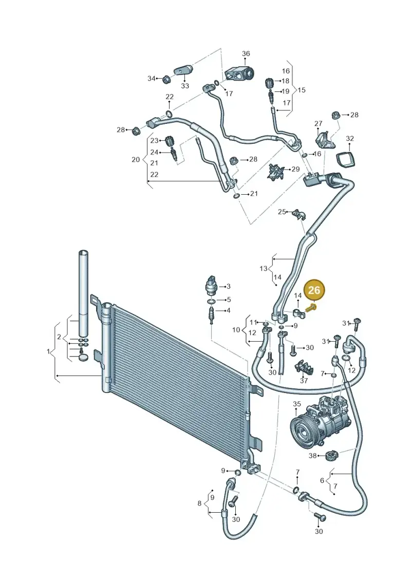 N10703301 — Audi RS5 Sportback (2017-2025) diagram 849260400, position 26