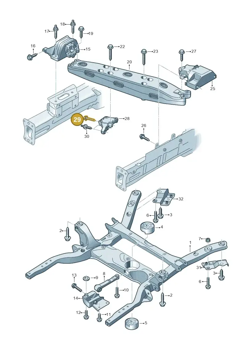 N10706902 — Volkswagen E-Crafter 35 (2018-2024) diagram 599199100, position 29
