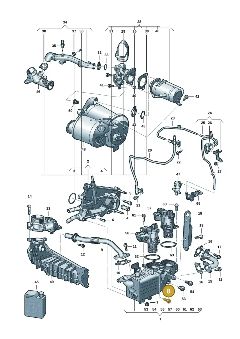 N10708201 — Volkswagen Transport. multivan (2019-2024) diagram 7ep131020, position 8