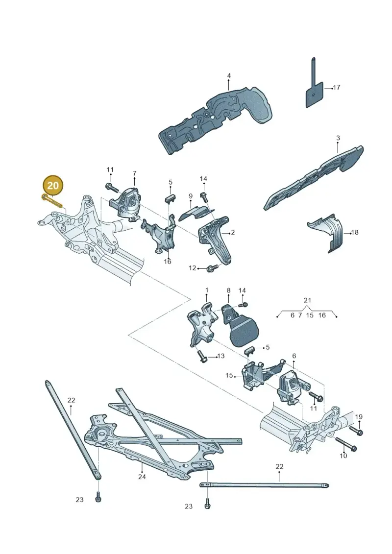 N10711101 — Audi RS5 Cabrio (2012-2015) diagram 759199000, position 20