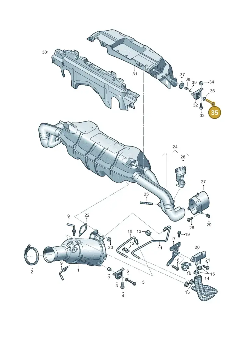N10711101 — Audi R8 Spyder (2015-2024) diagram 872253088, position 35