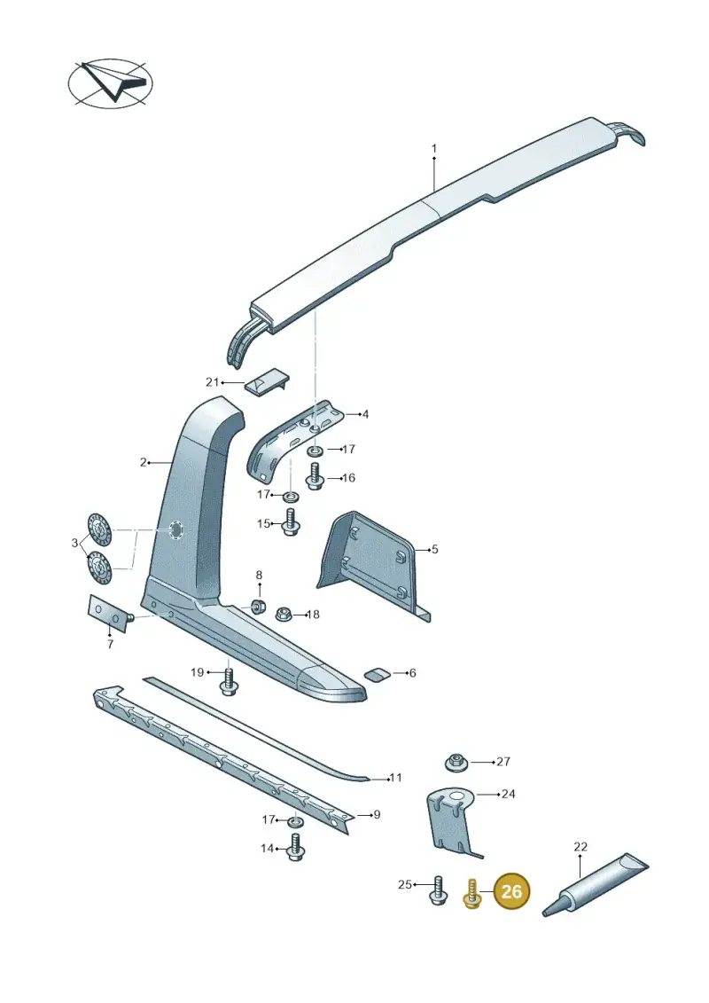 N10714801 — Volkswagen Amarok twin cab (2022-) diagram 894853550, position 26