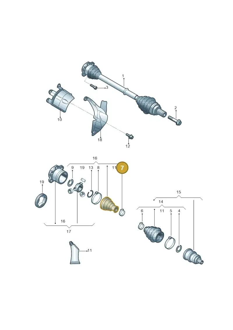 N10714901 — Audi A4L 2.0 (2008-2012) diagram 251407200, position 7
