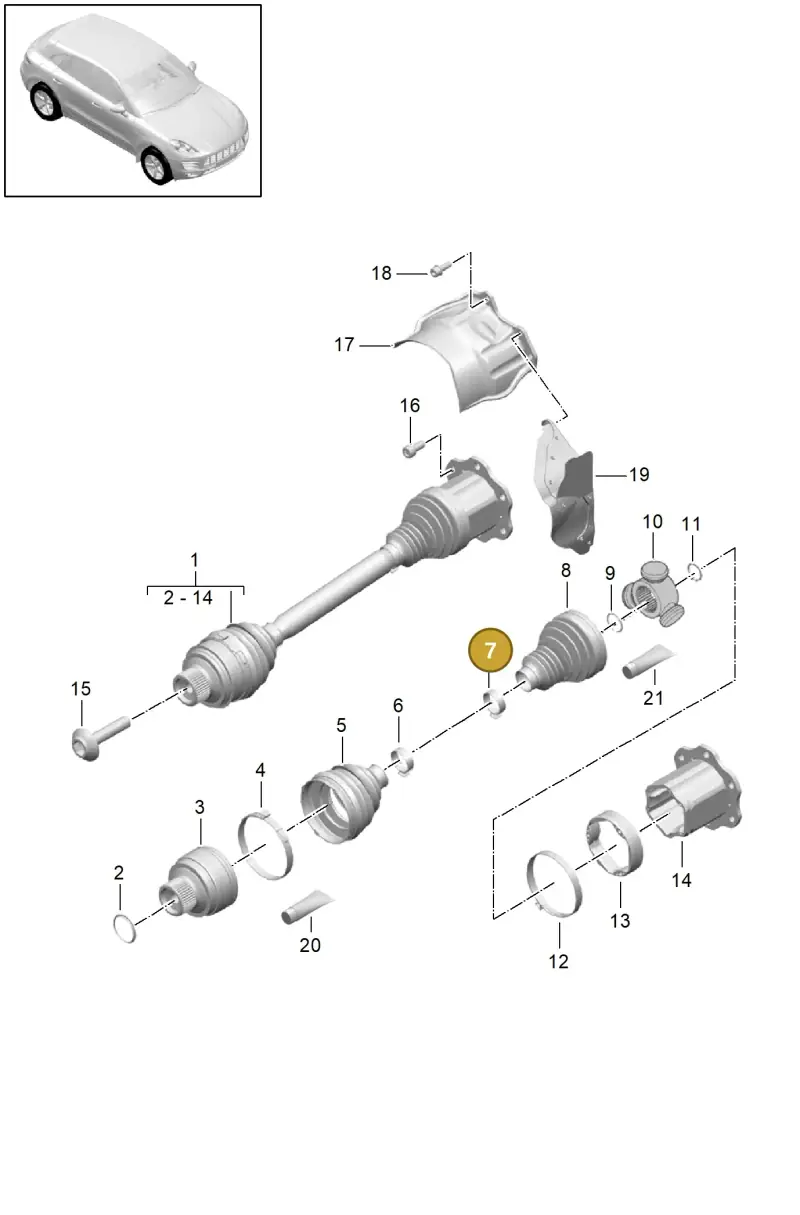 N10714901 — Porsche Macan (2013-2018) diagram p44401025, position 7