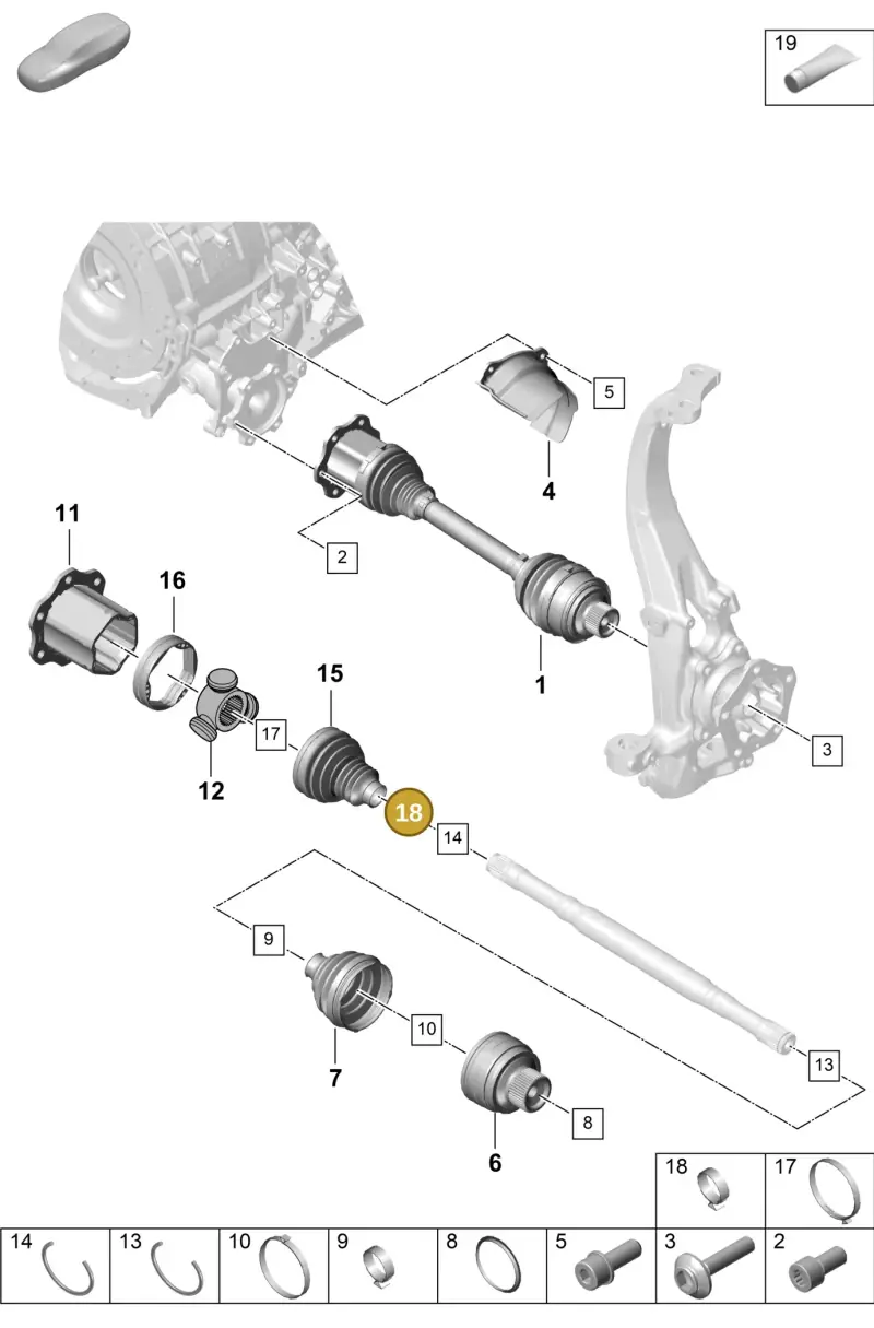 N10714901 — Porsche Cayenne Coupe (2023-2023) diagram p60401100, position 18