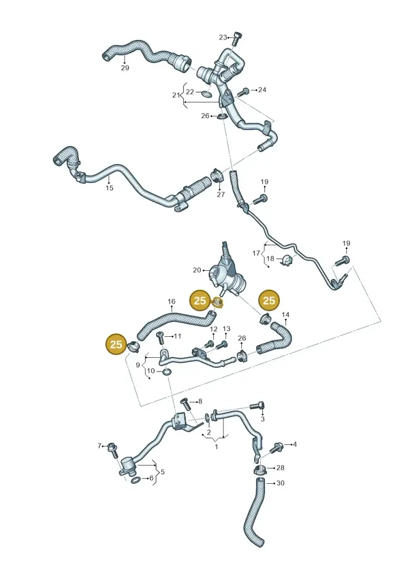 N10716001 — Volkswagen Touareg (2017-2023) diagram 439121460, position 25