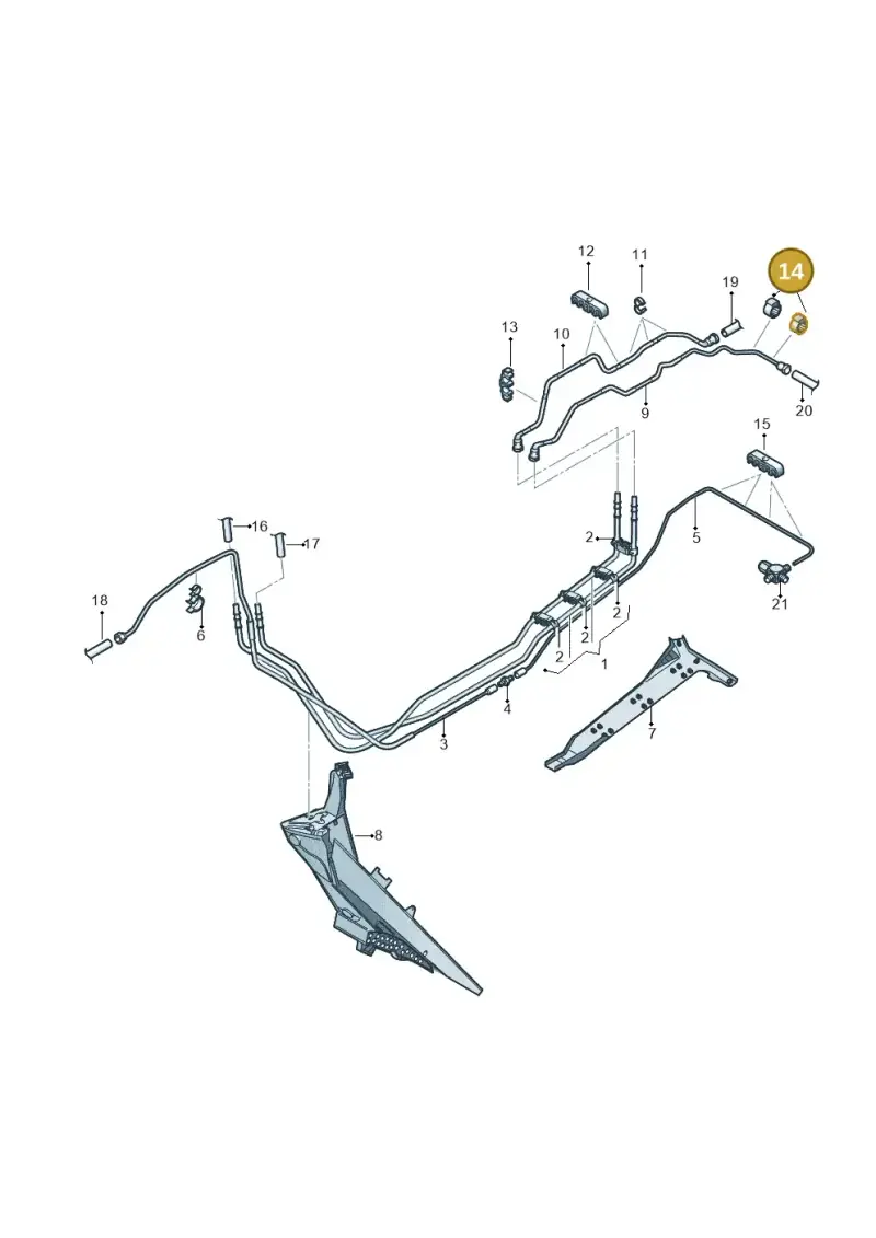 N10716201 — Volkswagen Caddy kombi (2015-2020) diagram 866201150, position 14