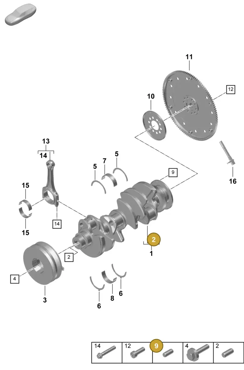 N10716301 — Porsche Cayenne Coupe (2023-2023) diagram p60102020, position 2+9