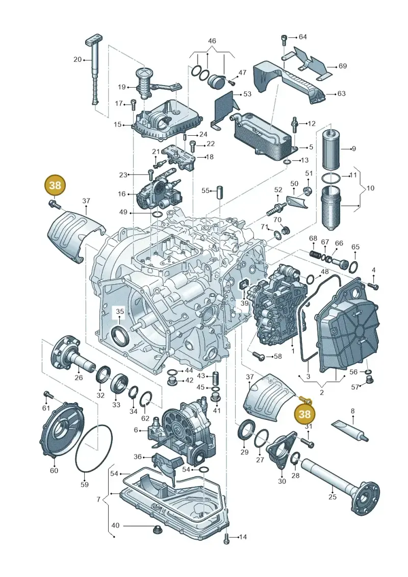 N10717002 — Audi R8 qu. 5.2 (2012-2015) diagram 872325500, position 38