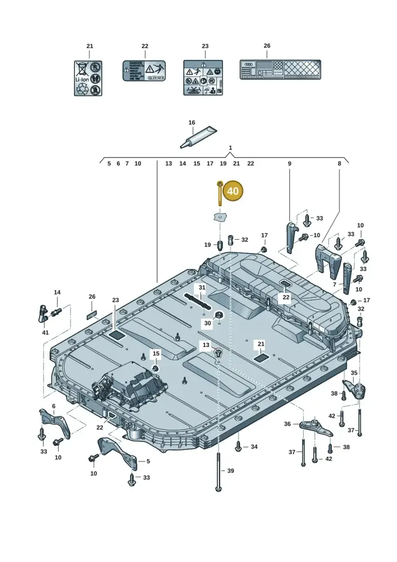 N10719201 — Audi Q8 e-tron (2018-2025) diagram 586915501, position 40