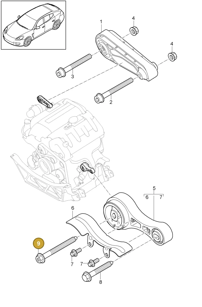 N10719201 — Porsche Panamera (2009-2016) diagram p35109000, position 9