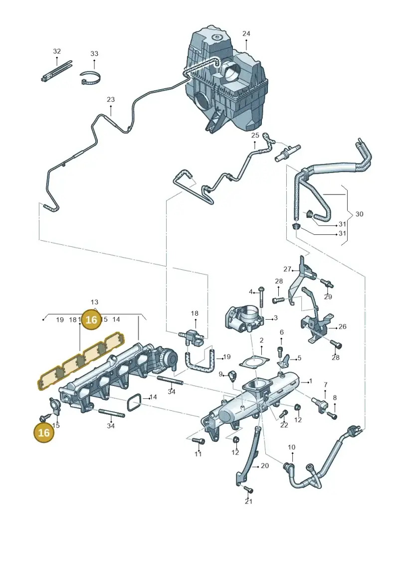 N10721301 — Volkswagen Caravelle (2015-2019) diagram 731133100, position 16