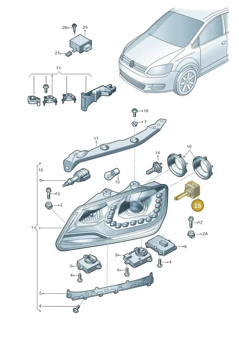 N10721805 — Volkswagen Sharan BlueMotion (2015-2022) diagram 689941200, position 15