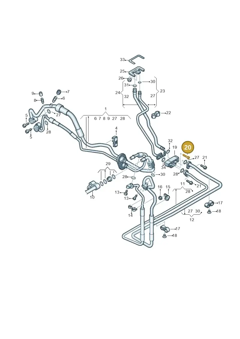 N10723801 — Audi A8L qu. 3.0 TDI (2009-2014) diagram 696260450, position 20