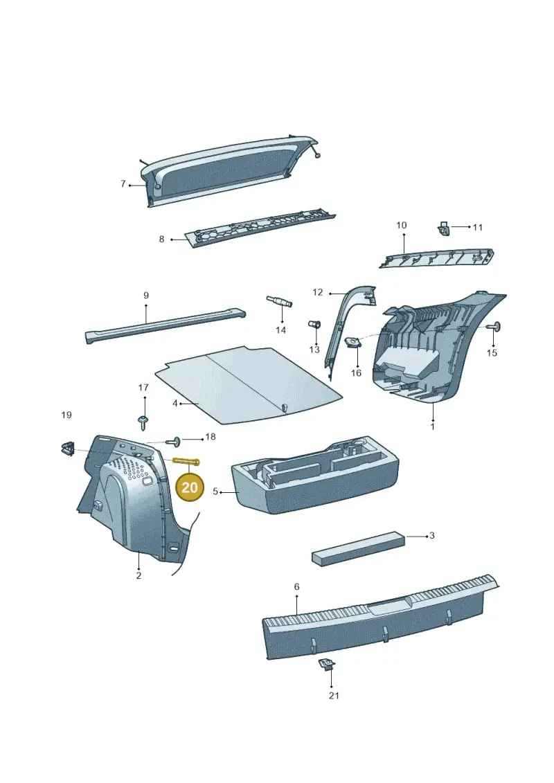 N10723801 — Volkswagen Gran Santana (2015-2019) diagram 762863800, position 20