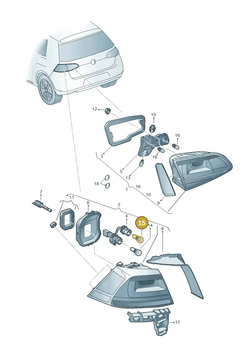 N10724402 — Volkswagen Golf 1.6 (2015-2019) diagram 746945000, position 15