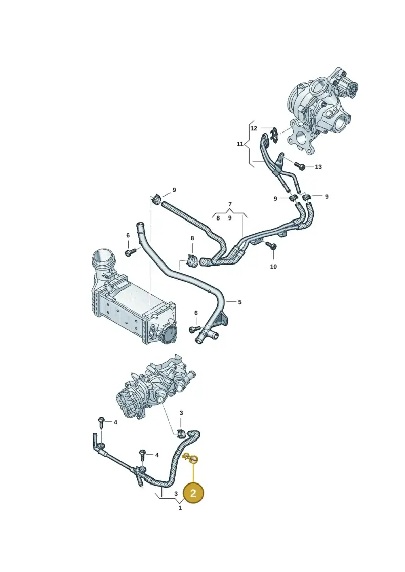 N10727001 — Volkswagen Taigo (2021-2024) diagram 2f0121216, position 2