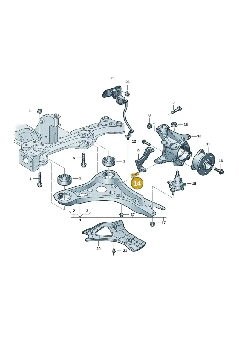 N10728502 — Volkswagen ID.7 Limousine Pro (2023-) diagram 11a407000, position 14