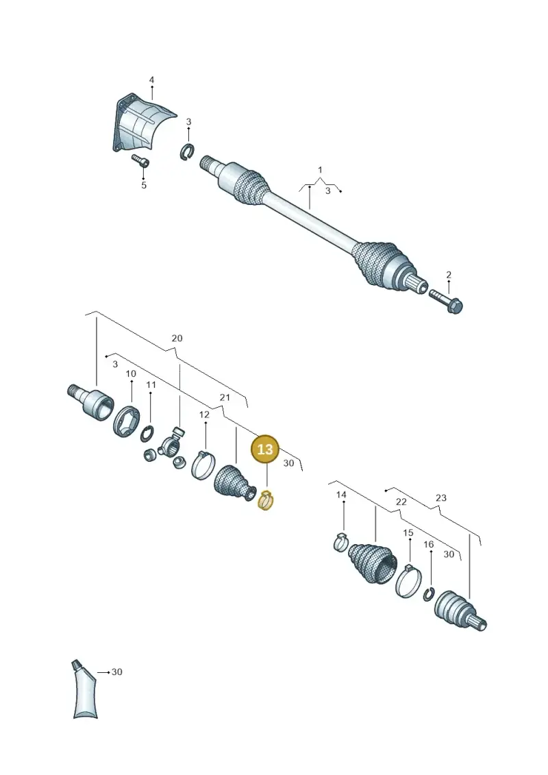 N10728601 — Volkswagen Golf 1.6 (2015-2019) diagram 460407600, position 13