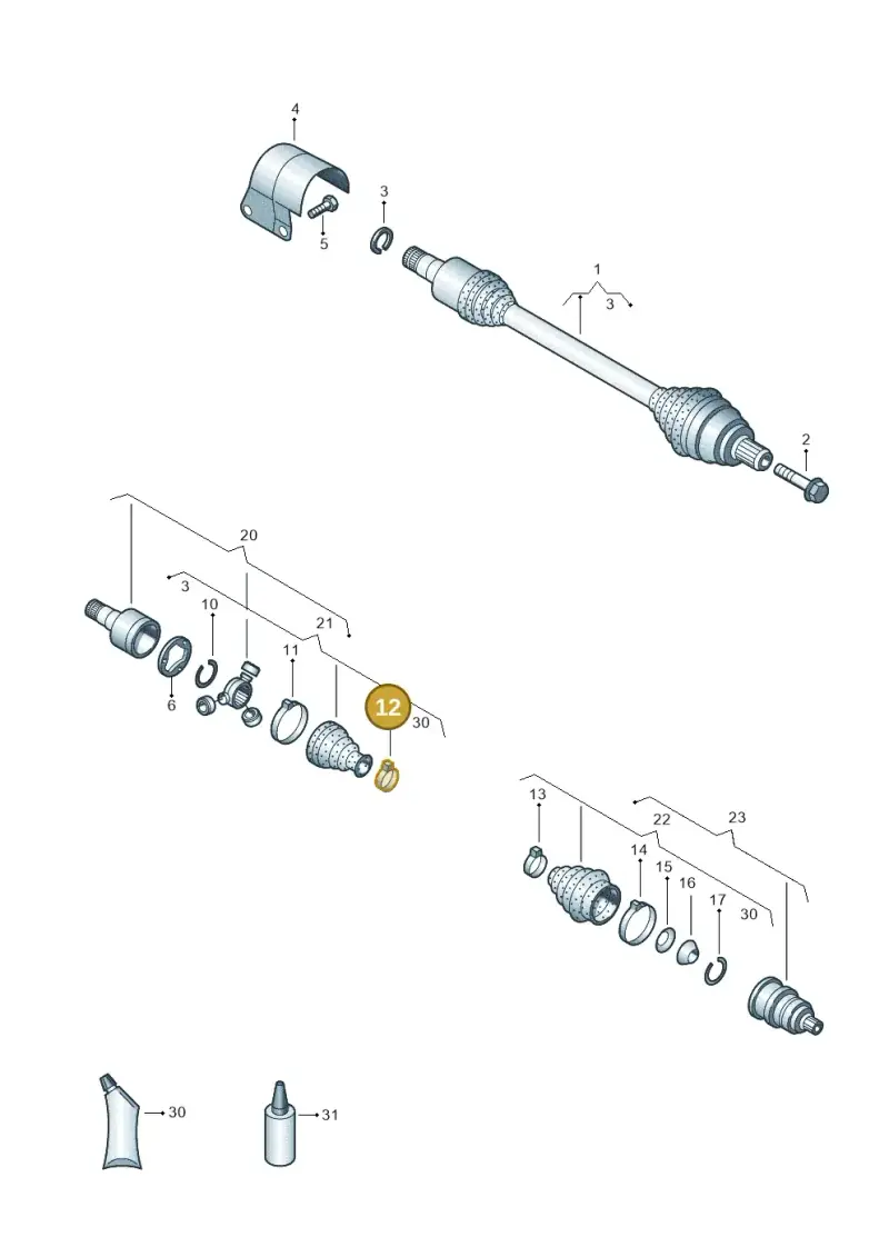N10728601 — Volkswagen Golf 1.4 BlueMotion (2014-2017) diagram 645407440, position 12