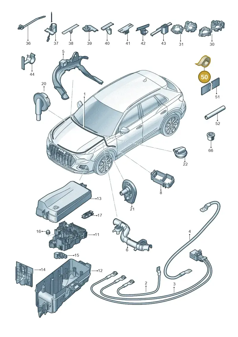 N10729102 — Audi Q4 Sportback (2021-2025) diagram 89a971850, position 50