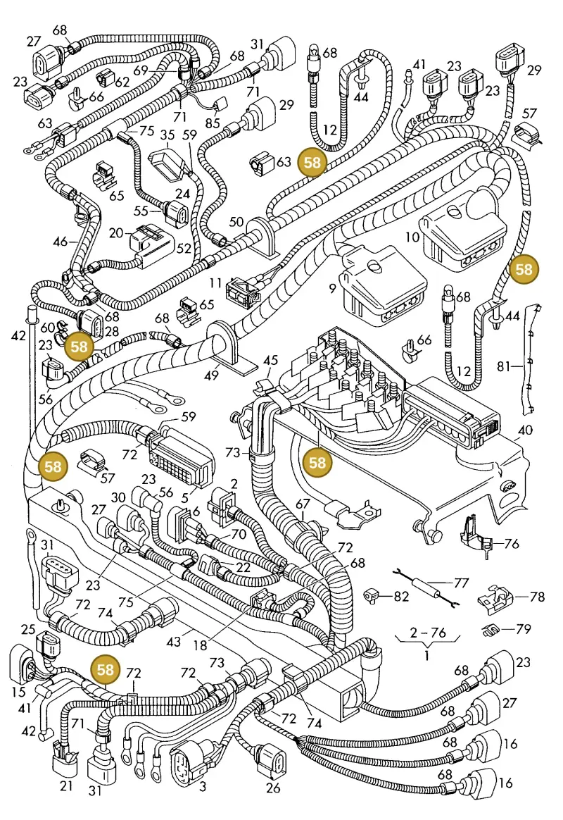 N10729401 — Volkswagen Polo (2008-2009) diagram 225971800, position 58