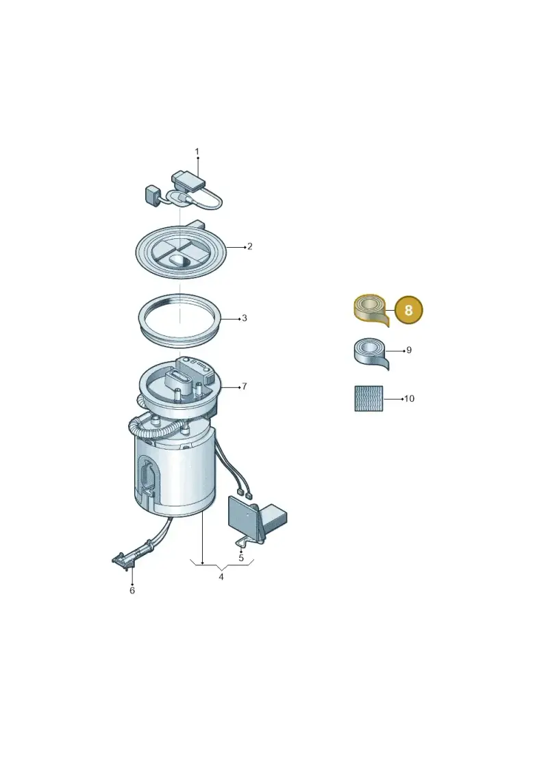 N10729401 — Volkswagen New Passat (2011-2019) diagram 714919300, position 8