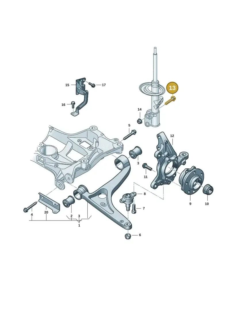 N10729601 — Volkswagen Multivan (2021-) diagram 7t0407000, position 13