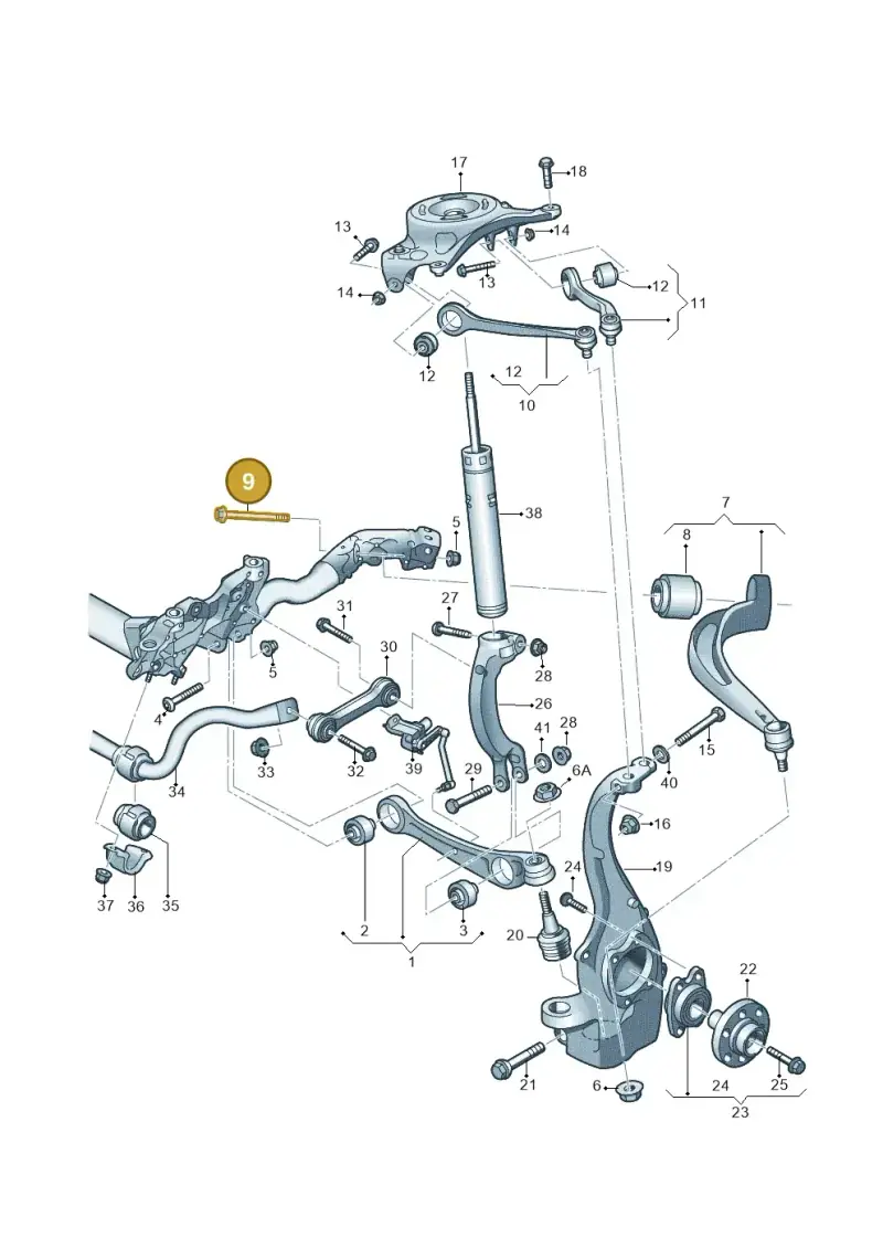 N10731501 — Audi Q5 qu. 2.0 TDI (2012-2017) diagram 620407000, position 9