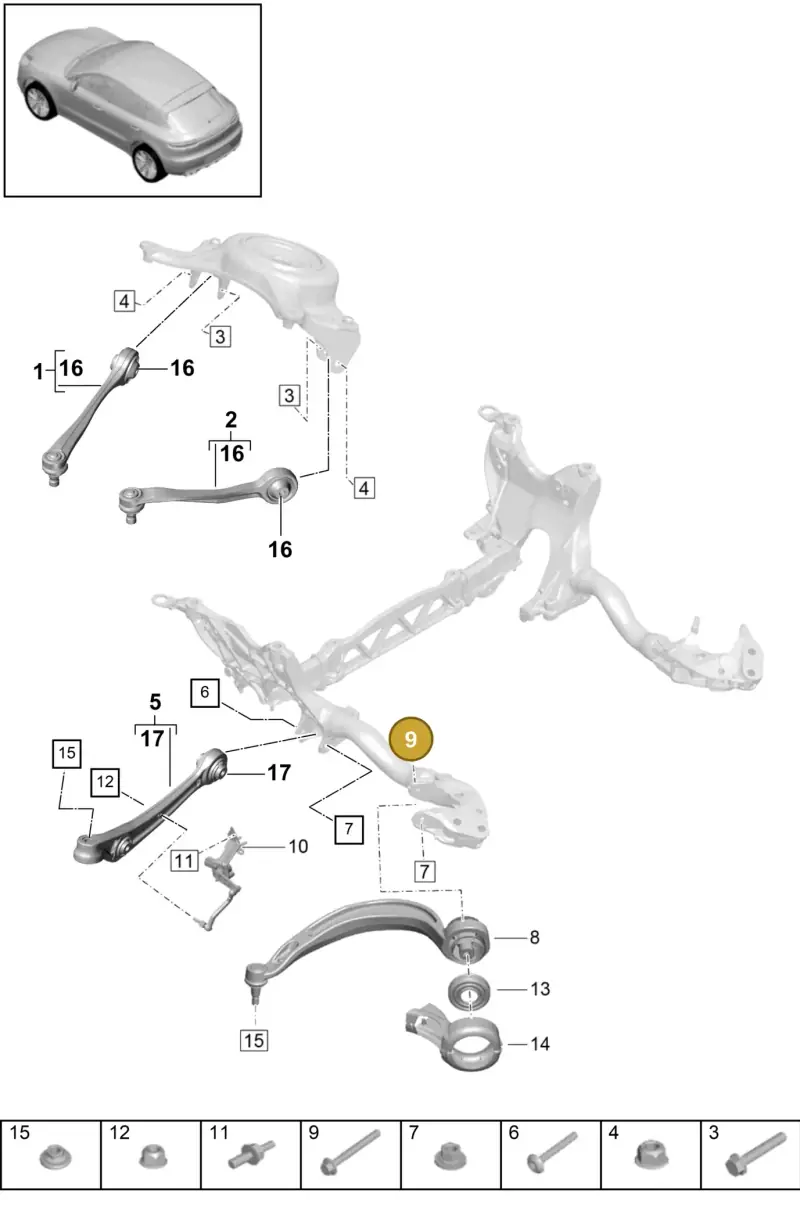 N10731501 — Porsche Macan (2018-2022) diagram p52401010, position 9
