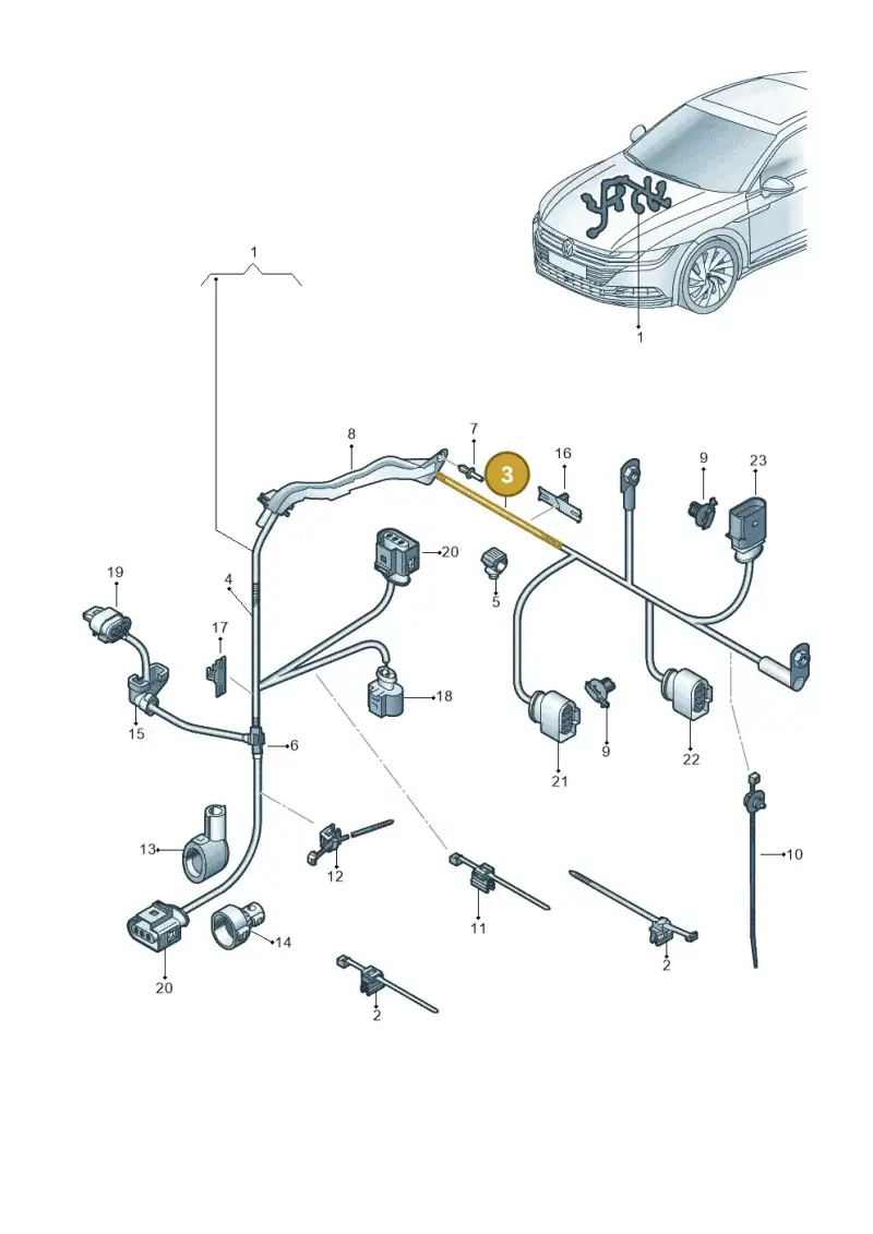 N10732501 — Volkswagen Arteon (2017-2025) diagram 828971780, position 3