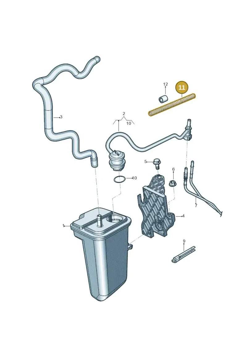 N10732601 — Volkswagen Jetta 1.6 (2014-2018) diagram 789201095, position 11