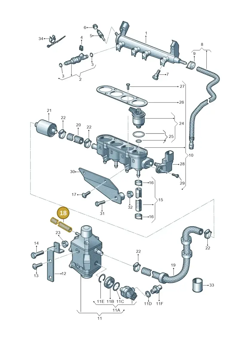 N10732701 — SEAT Altea XL Reference (2010-2013) diagram 649133420, position 18
