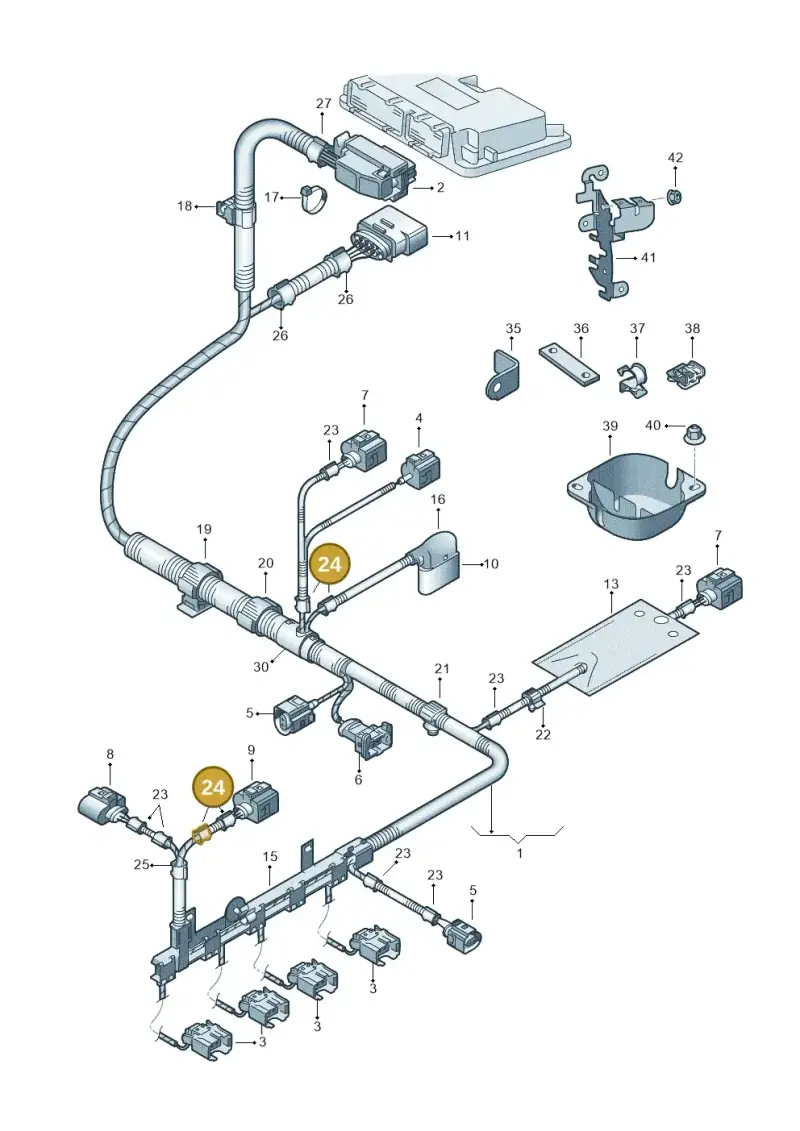 N10732701 — Volkswagen Polo (2009-2014) diagram 677971100, position 24