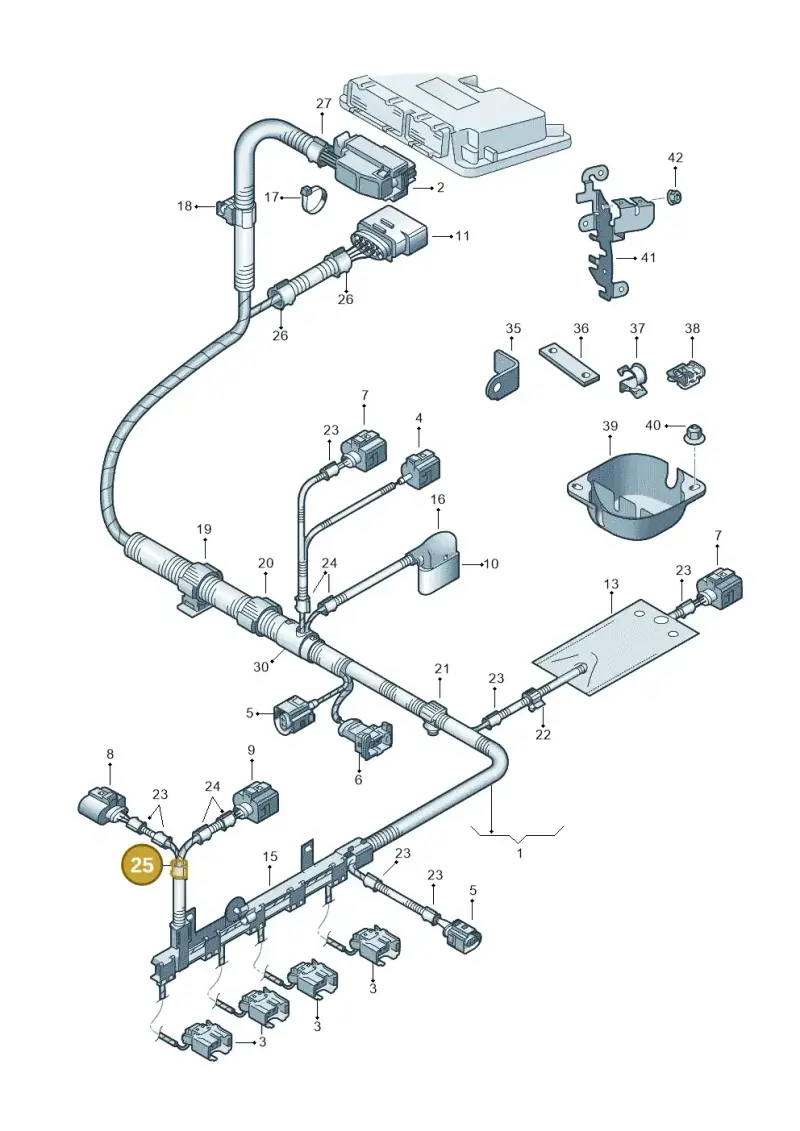 N10732801 — Volkswagen Polo (2009-2014) diagram 677971100, position 25