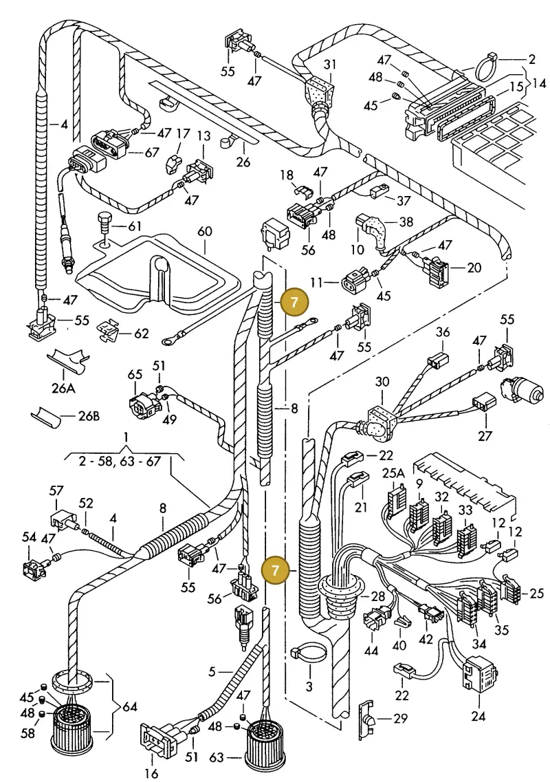 N10732901 — Volkswagen Golf/Jetta  "USA","Mex"97>99 (1996-1998) diagram 159971380, position 7