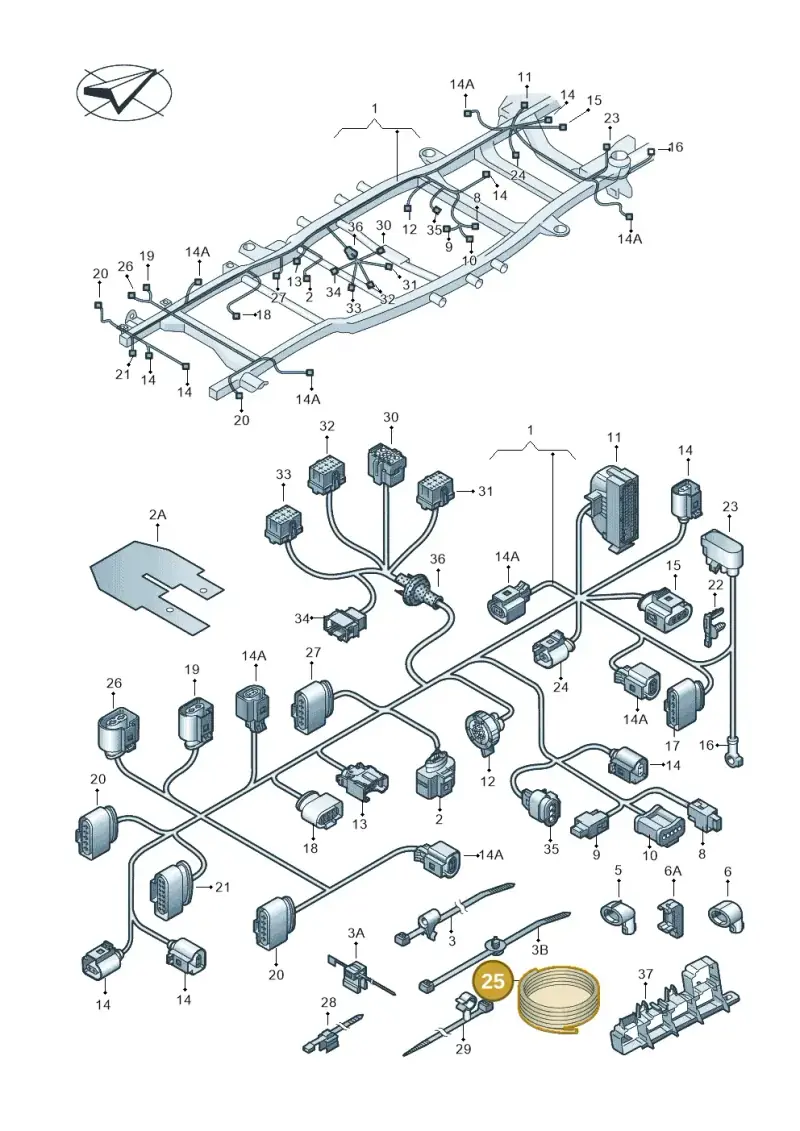 N10732901 — Volkswagen Amarok (2022-) diagram 749971850, position 25