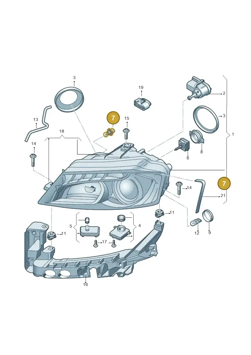 N10733101 — Audi RS3 Sportback (2011-2012) diagram 642941100, position 7