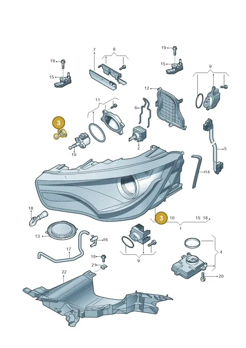 N10733101 — Audi A1 Sportback (2010-2015) diagram 708941050, position 3