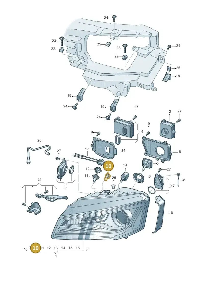 N10733101 — Audi A8 (2013-2018) diagram 771941050, position 10