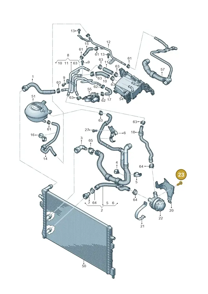 N10734301 — Volkswagen Beetle (2016-2019) diagram 786121570, position 23