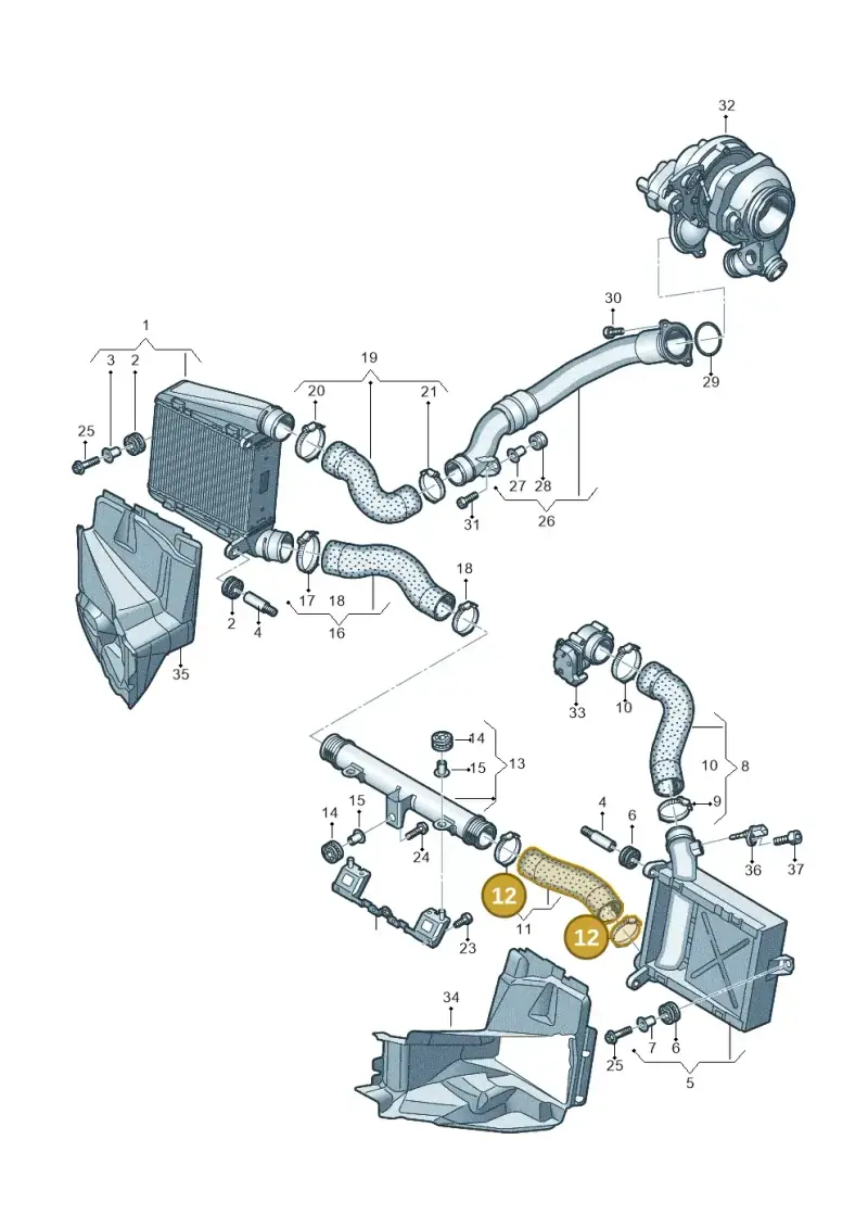 N10735701 — Audi A8 (2017-2025) diagram 838145600, position 12